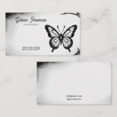 zwart & wit vlinder Tattoo artiest Visitekaartje (Voorkant / Achterkant)