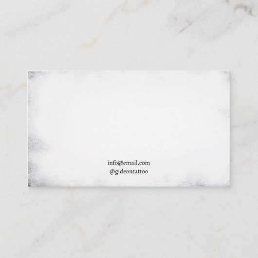  Zwart & Wit Vlinder Tattoo Shop Visitekaartje (Achterkant)