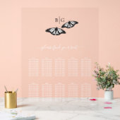 Zwart Wit Vlinder Trouwstoel Grafiek Acryl Bord (Huwelijk)