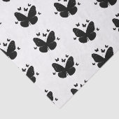 Zwart & Wit Vlinder Vlinders Tissuepapier (Detail)