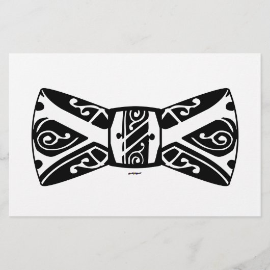 Zwart-wit vlinderdas briefpapier (Voorkant)