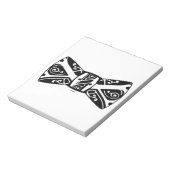 Zwart-wit vlinderdas notitieblok (Linkerzijde)