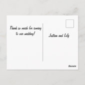 Zwart-wit vlinders bruiloft briefkaart (Achterkant)