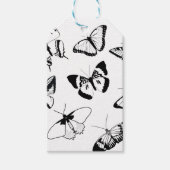 Zwart-wit Vlinders Custom Cadeaulabel (Voorkant)