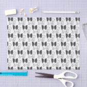 Zwart-Wit Vlindervlindhond Cute Cartoonhond Patroo Tissuepapier (Craft)