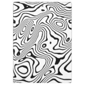Zwart wit vloeibaar zwenken Abstract ontwerp Klembord (Achterkant)