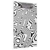 Zwart wit vloeibaar zwenken Abstract ontwerp Klembord (Rechts)