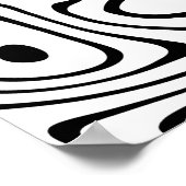 Zwart wit vloeibaar zwenken Abstract ontwerp Poster (Hoek)