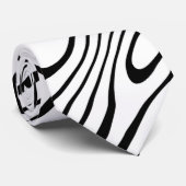 Zwart wit vloeibaar zwenken Abstract ontwerp Stropdas (Opgerold)