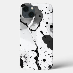 Zwart-wit vloeistofinktpatronen met Spletters Case-Mate iPhone Case