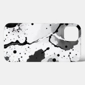 Zwart-wit vloeistofinktpatronen met Spletters Case-Mate iPhone Case (Achterkant (horizontaal))