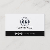 Zwart-wit voegt uw QR-code standaard toe Visitekaartje (Achterkant)