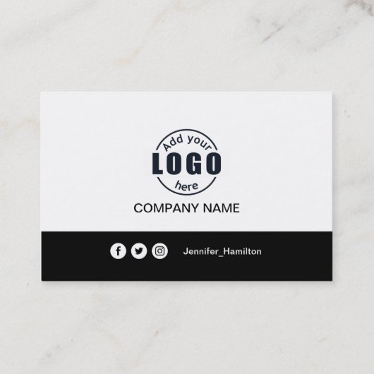 Zwart-wit voegt uw QR-code toe Visitekaartje (Achterkant)