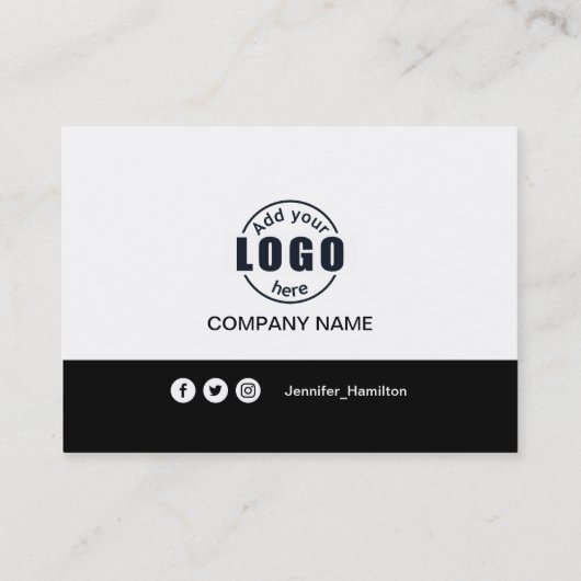 Zwart-wit voegt uw Visitekaartje QR-code toe (Achterkant)