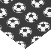 Zwart-wit voetbal atletische sporten korte tafelloper (Hoek)