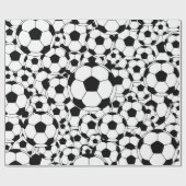 Zwart & Wit Voetbal Bal Inpakpapier Voetbal (Vlak)
