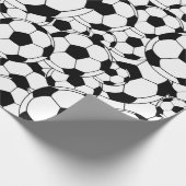 Zwart & Wit Voetbal Bal Inpakpapier Voetbal (Hoek)