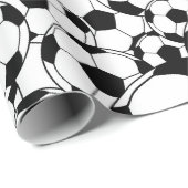 Zwart & Wit Voetbal Bal Inpakpapier Voetbal (Rol Hoek)