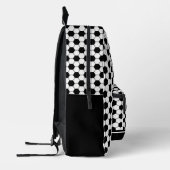 Zwart-wit Voetbal Bedrukte Rugzak (Links)