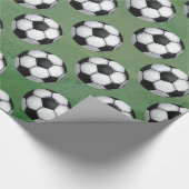Zwart-wit Voetbal Cadeaupapier (Hoek)