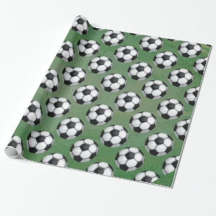 Zwart-wit Voetbal Cadeaupapier