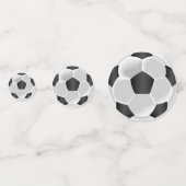 Zwart-wit Voetbal Confetti (Achterkanten)