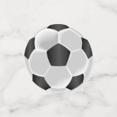 Zwart-wit Voetbal Confetti (Kleine voorkant)