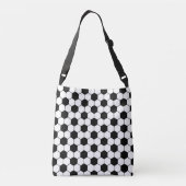 Zwart-wit Voetbal Crossbody Tas (Achterkant)