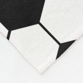 Zwart-wit Voetbal Fleece Deken (Hoek)