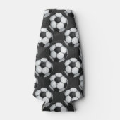 Zwart-wit Voetbal Flesjeskoeler (Voorkant)