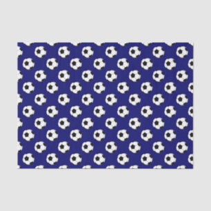 Zwart/Wit Voetbal Football Ballen, Dark Navy Blue Tissuepapier