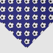 Zwart/Wit Voetbal Football Ballen, Dark Navy Blue Tissuepapier (Detail)