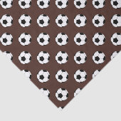 Zwart/Wit Voetbal Football Ballen op Bruin Tissuepapier (Detail)