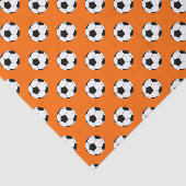 Zwart/wit Voetbal Football Ballen op Sinaasappel Tissuepapier (Detail)