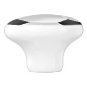 Zwart-wit Voetbal / Football Keramische Knop (Zijkant)