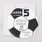 Zwart Wit Voetbal Football Sport Thema Verjaardag Kaart (Voorkant)