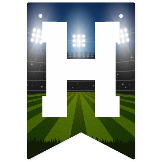 Zwart Wit Voetbal Football Sport Verjaardagsfeest Vlaggetjes (Tweede vlag)