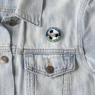 Zwart Wit Voetbal Football Sport Verjaardagsgunst Ronde Button 3,2 Cm