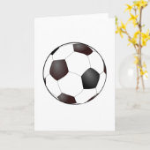 Zwart-wit Voetbal Football Wenskaart Kaart (Gele Bloem)