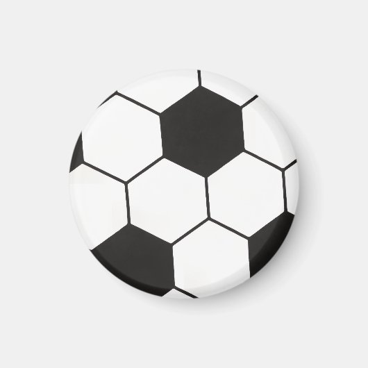 Zwart-wit Voetbal Geometric Patroon Magneet (Voorkant)