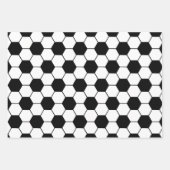 Zwart-wit Voetbal Inpakpapier Vel (Voorkant)