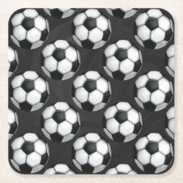 Zwart-wit Voetbal Kartonnen Onderzetters