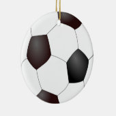 Zwart-wit voetbal keramisch ornament (Rechts)