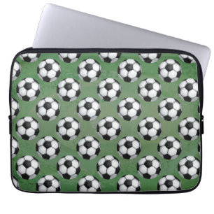 Zwart-wit Voetbal Laptop Sleeve