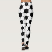Zwart-wit Voetbal Leggings (Achterkant)