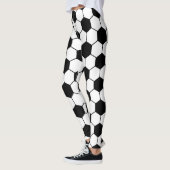 Zwart-wit Voetbal Leggings (Links)