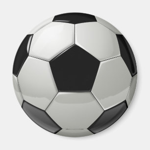 Zwart-wit Voetbal Magnet
