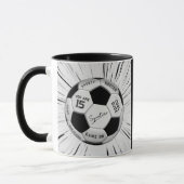 Zwart-Wit Voetbal Met Aangepaste Leeftijd Naam Ver Mok (Links)