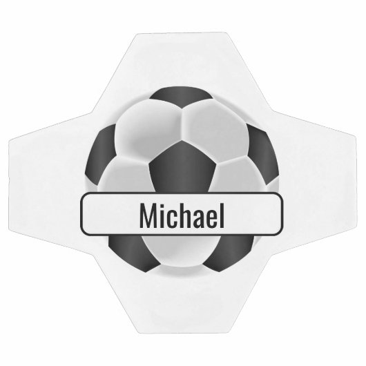 Zwart-wit Voetbal met DIY-naam (Enkel)
