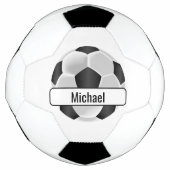 Zwart-wit Voetbal met DIY-naam (Voorkant)